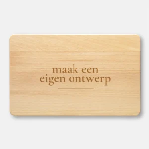 Serveerplank beukenhout rond 30cm met eigen lasergravure